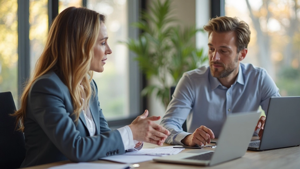 Business team collaborating and discussing success strategies in conference room